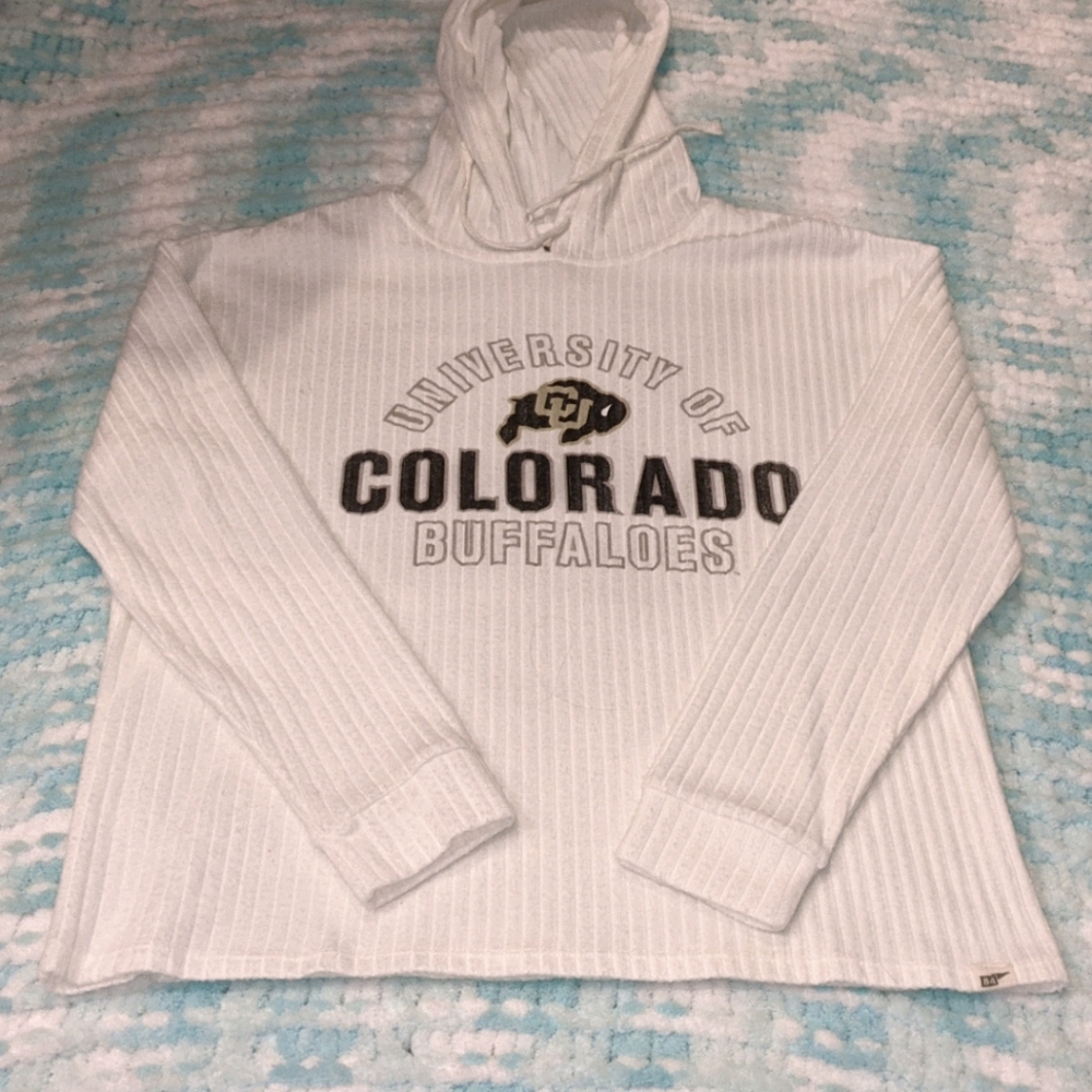 Colorado Buffaloes Lightweight Textured Hoodie - White (M)